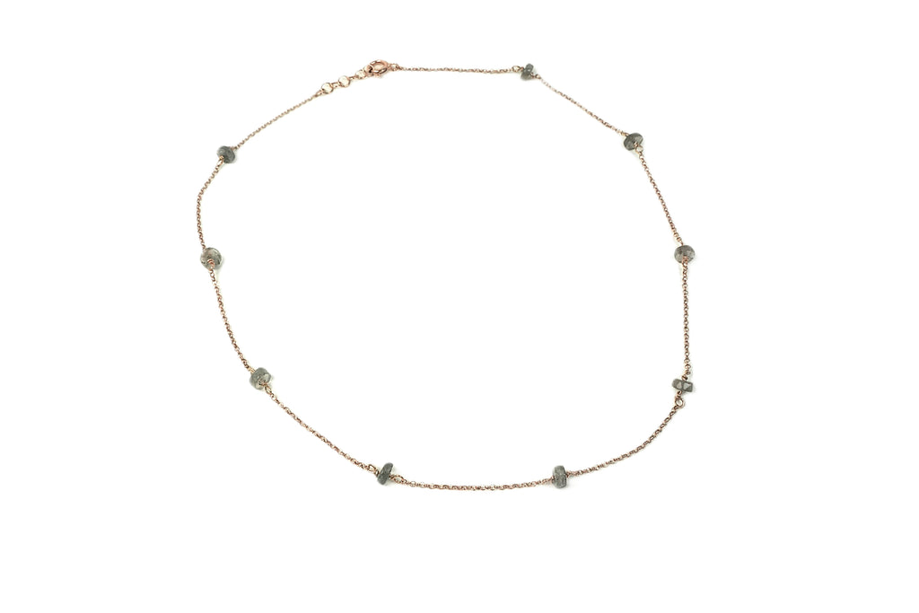 Collana Alternata - labradorite rondelle
