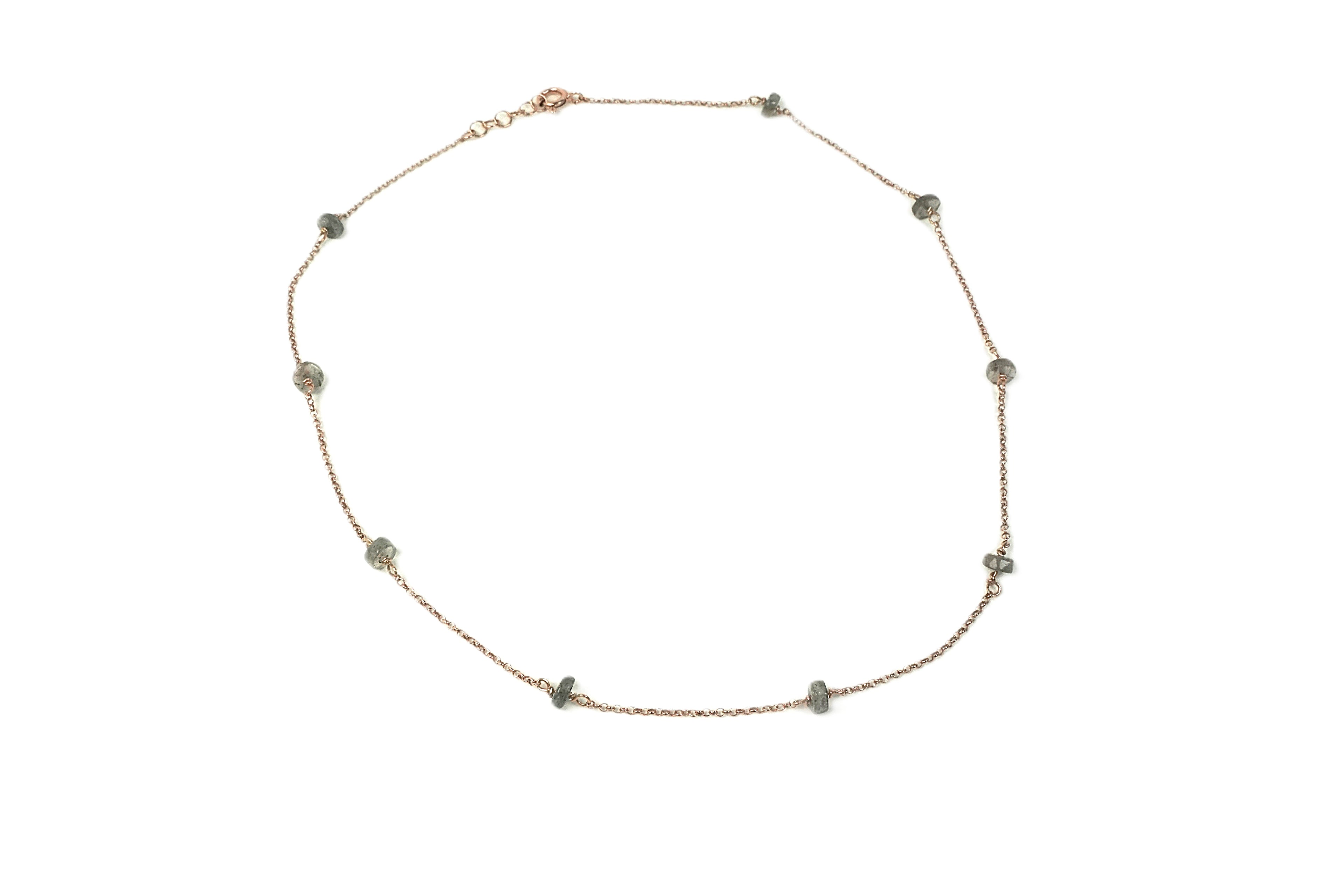 Collana Alternata - labradorite rondelle