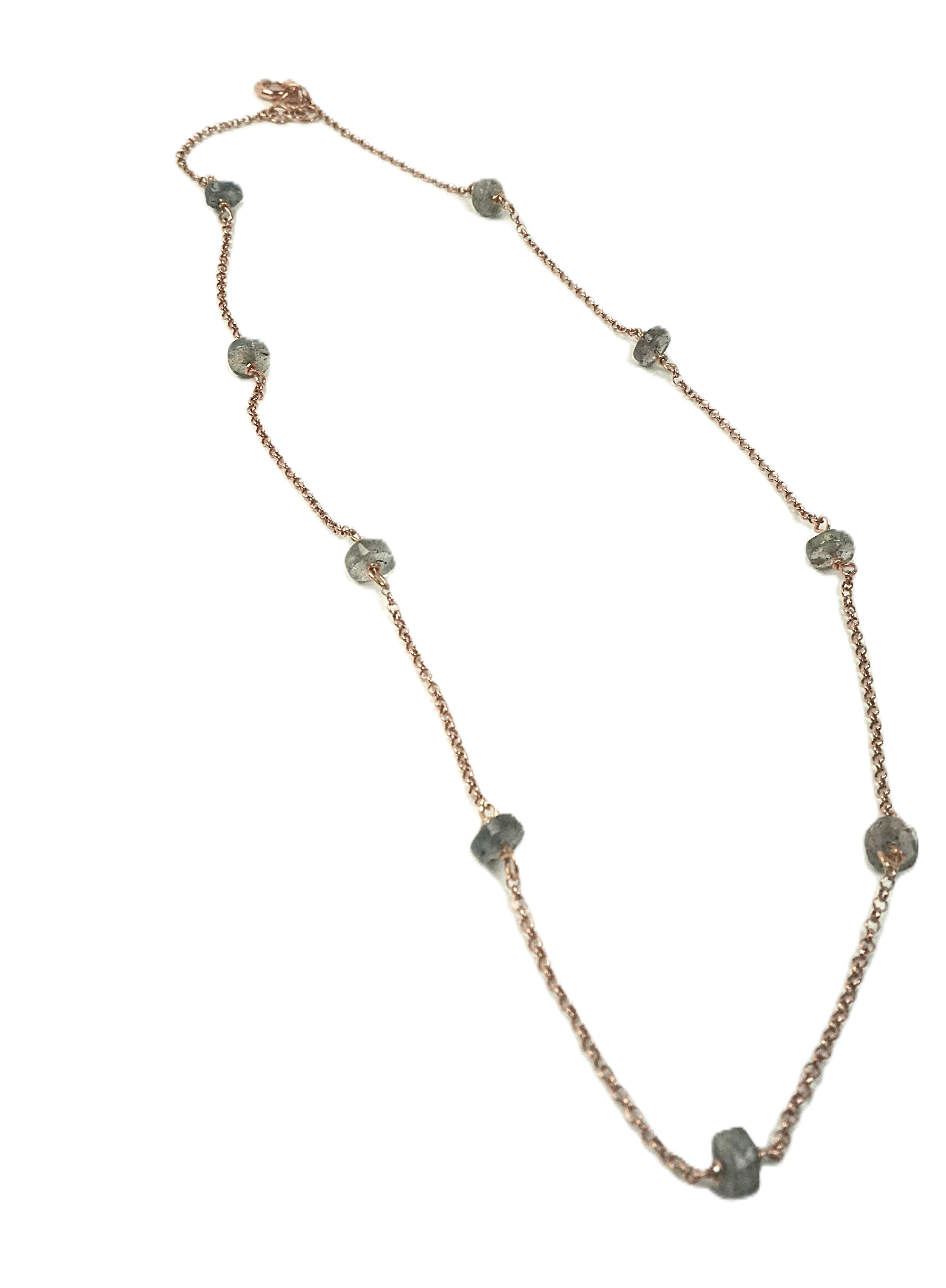 Collana Alternata - labradorite rondelle
