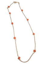 Collana Alternata - giada arancio rondelle