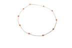 Collana Alternata - giada arancio rondelle