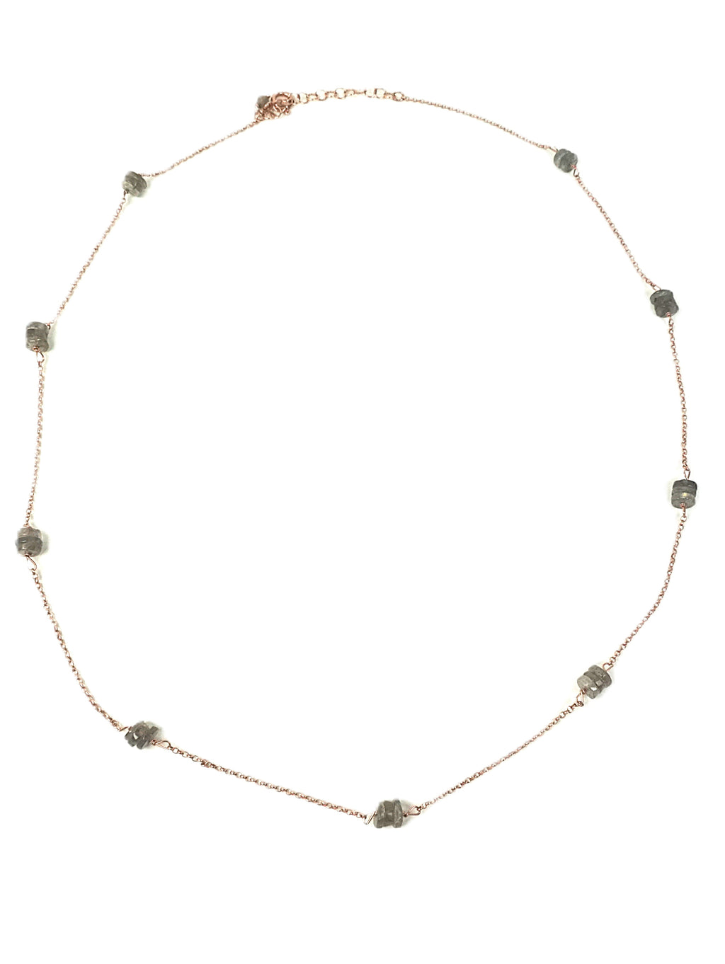 Collana Alternata - labradorite rondelle multi