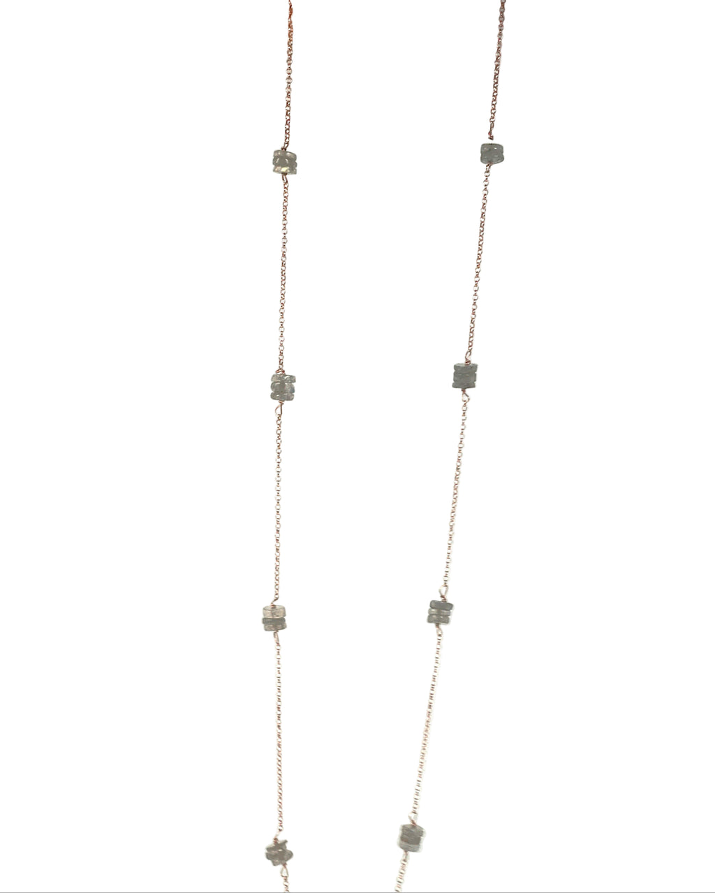 Collana Alternata - labradorite rondelle multi