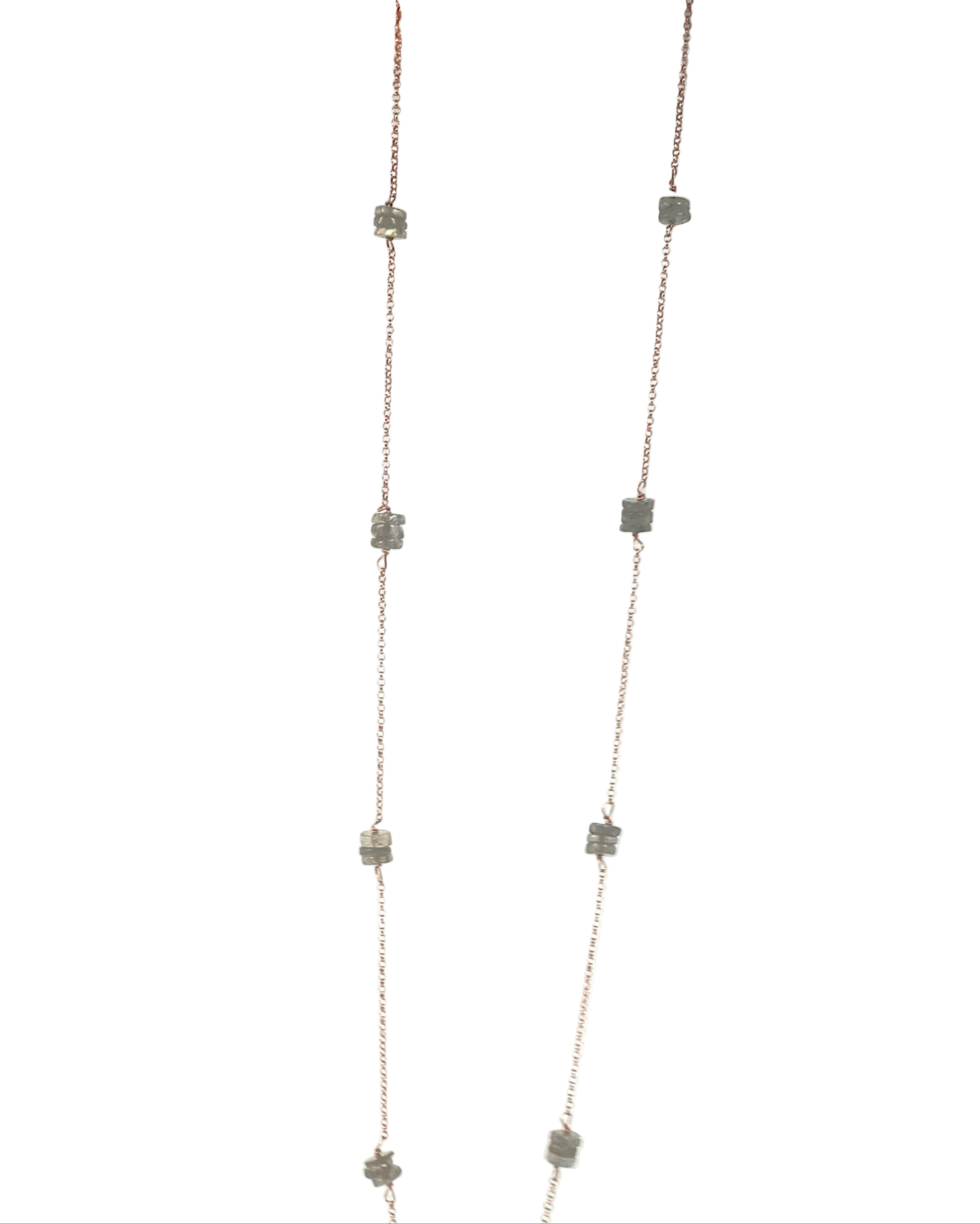 Collana Alternata - labradorite rondelle multi