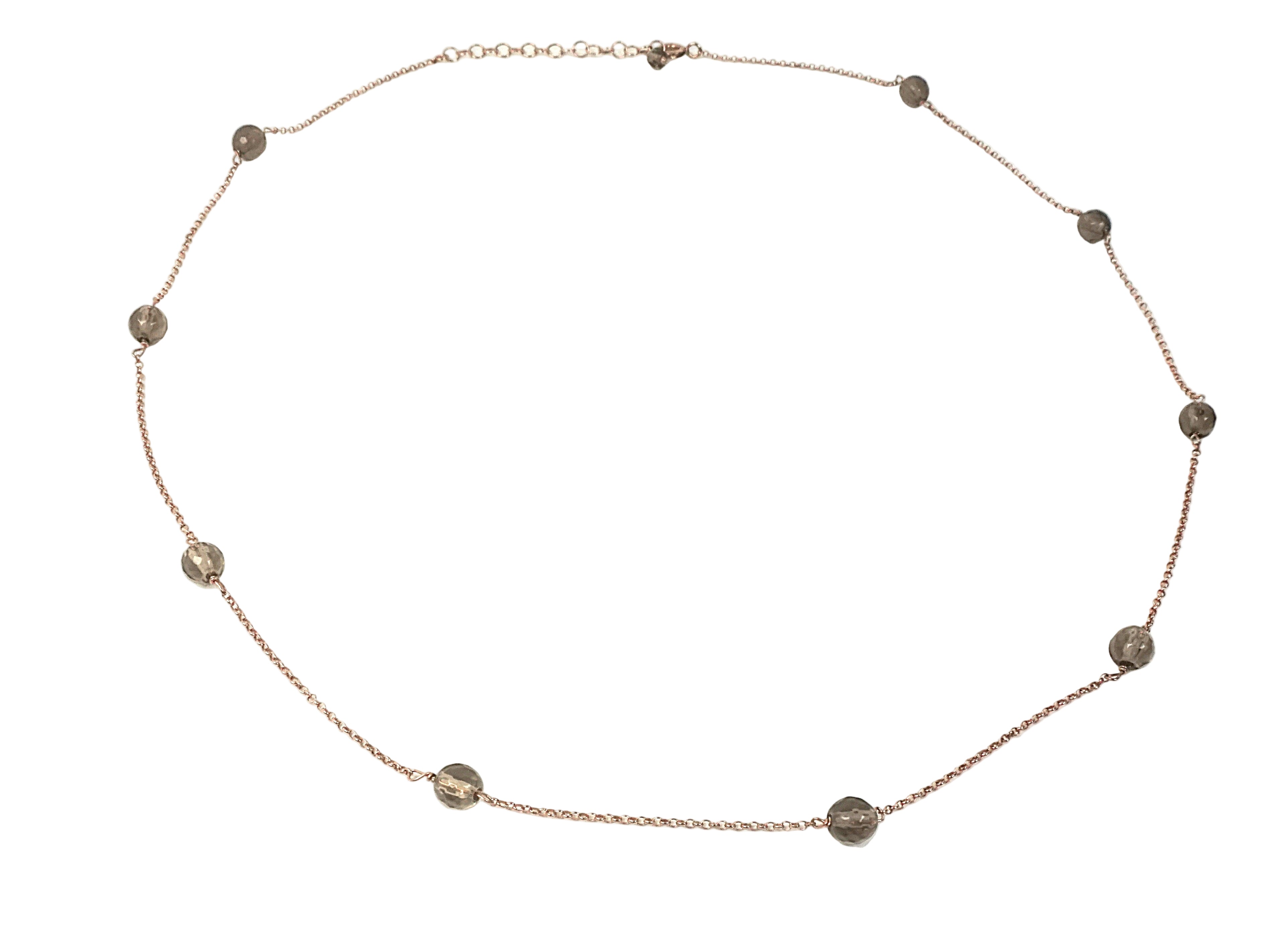 Collana Alternata - quarzo fumè