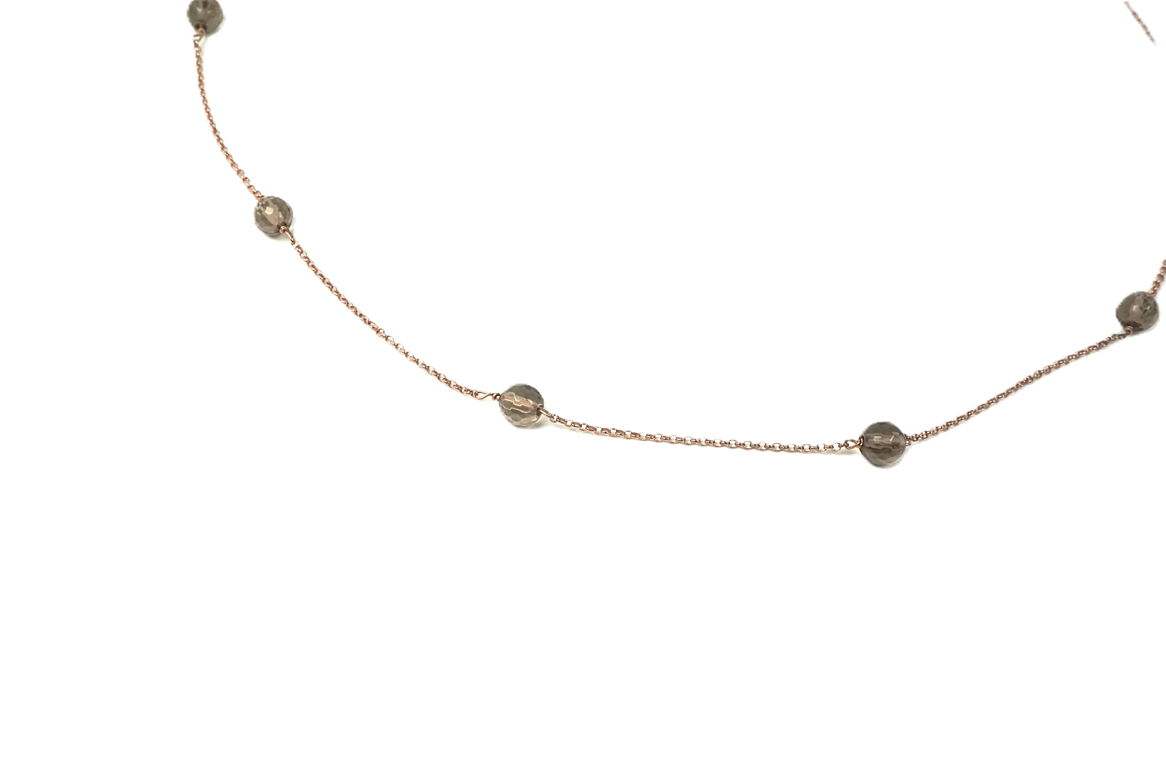 Collana Alternata - quarzo fumè