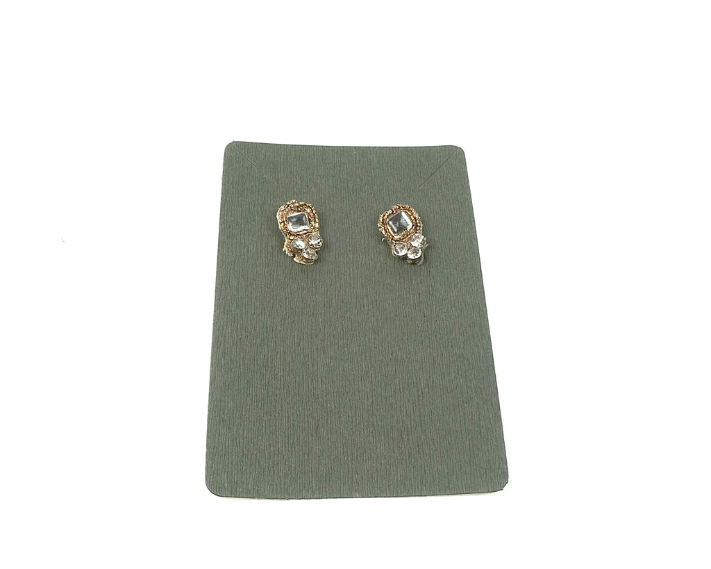 Orecchini DELHI - quadrato e strass oro