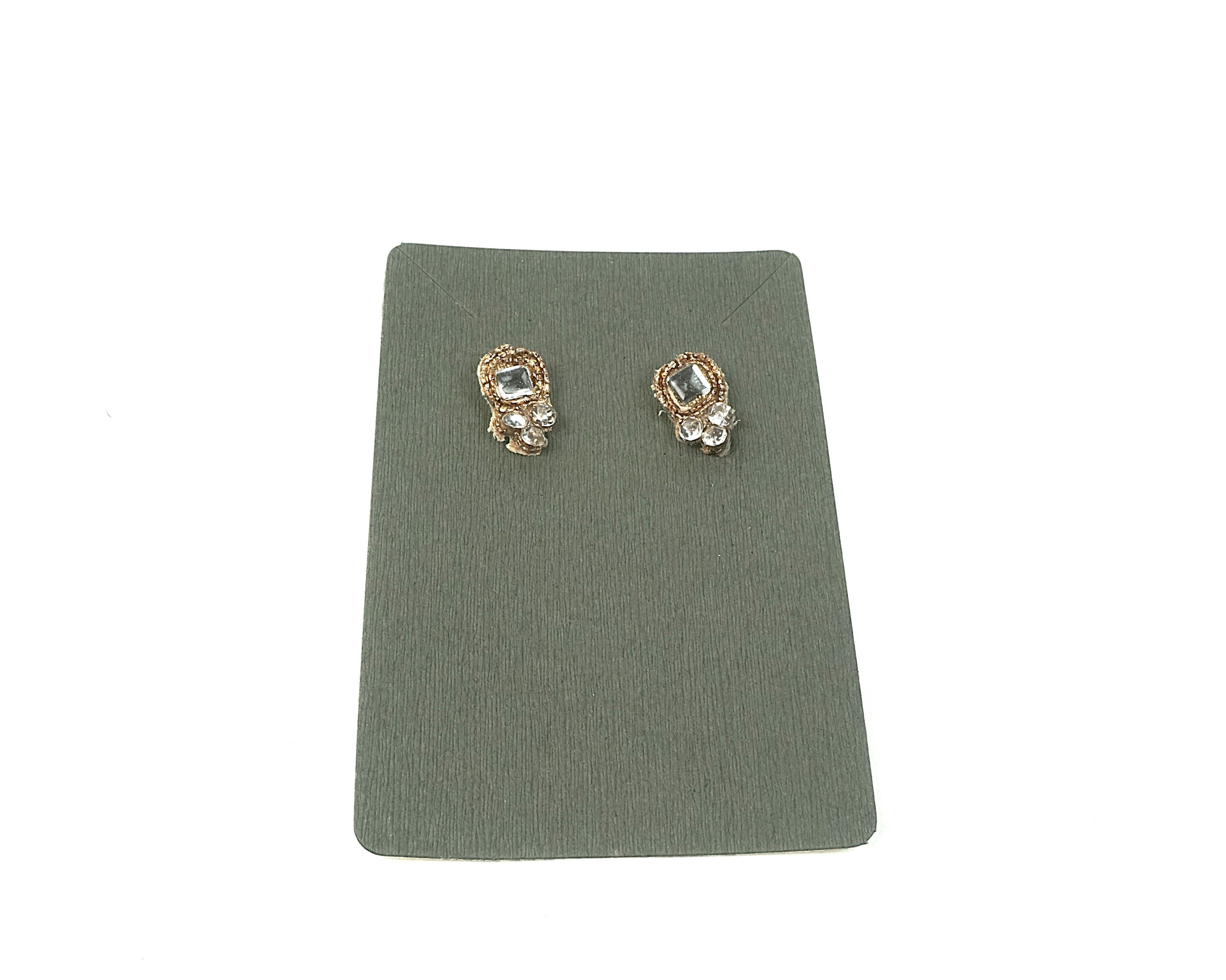 Orecchini DELHI - quadrato e strass oro