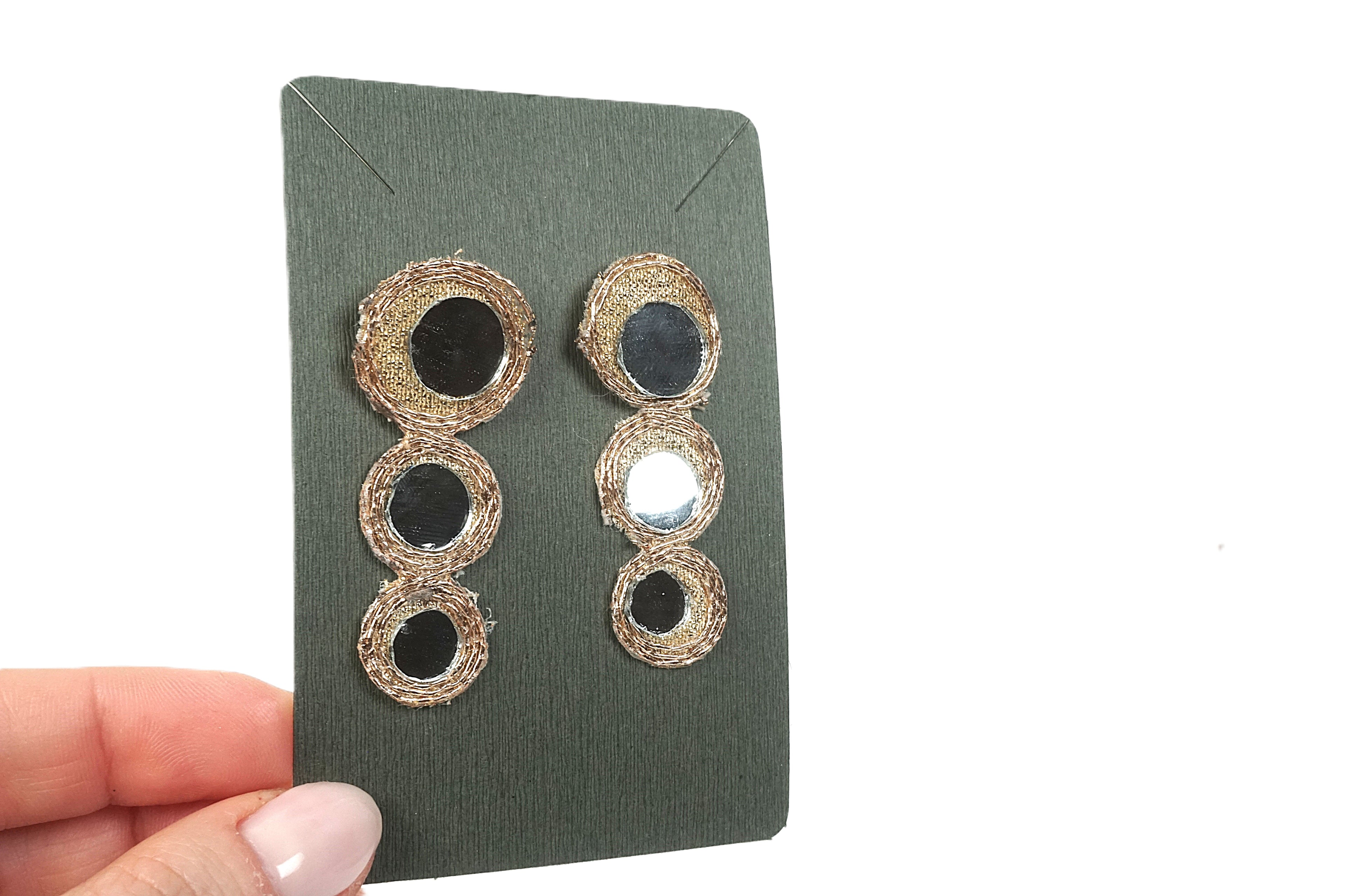 Orecchini DELHI - tondo triplo cascata oro