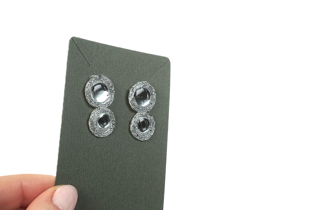 Orecchini DELHI - tondo doppio argento