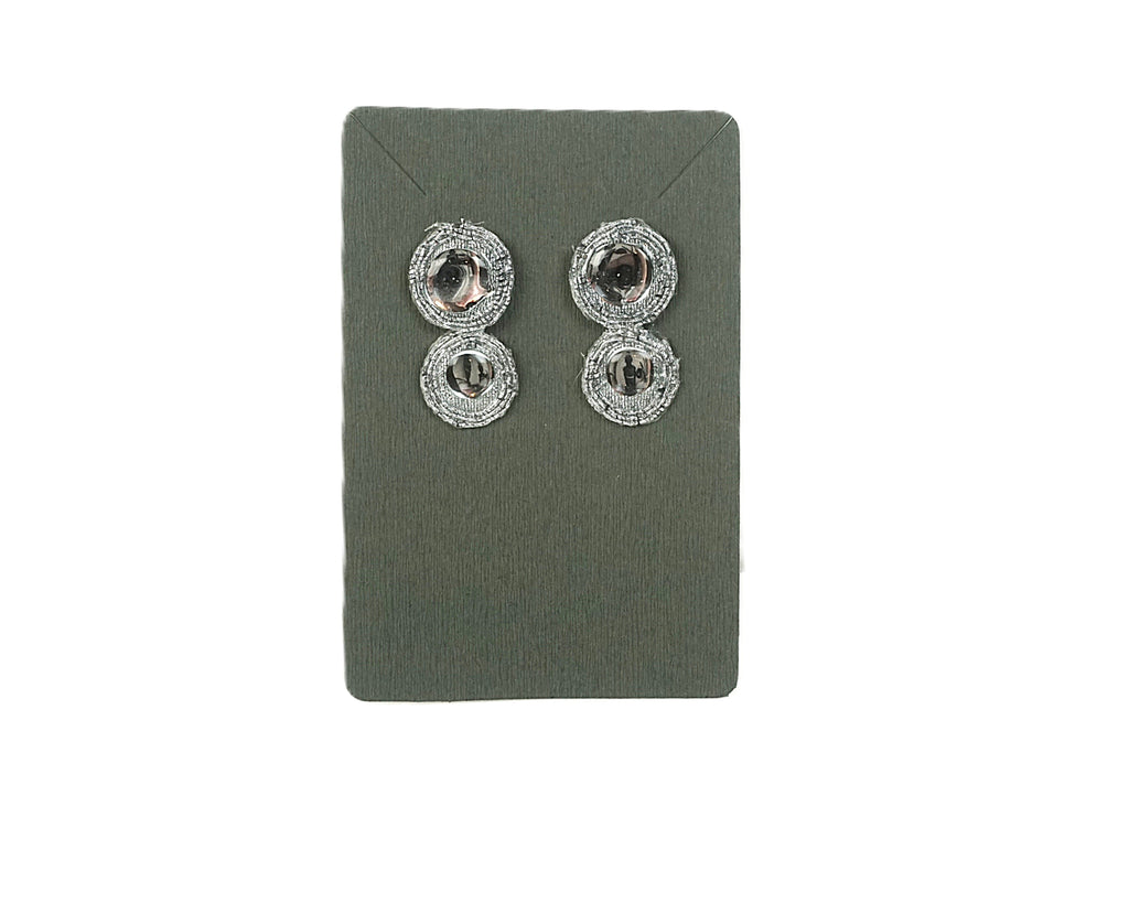 Orecchini DELHI - tondo doppio argento