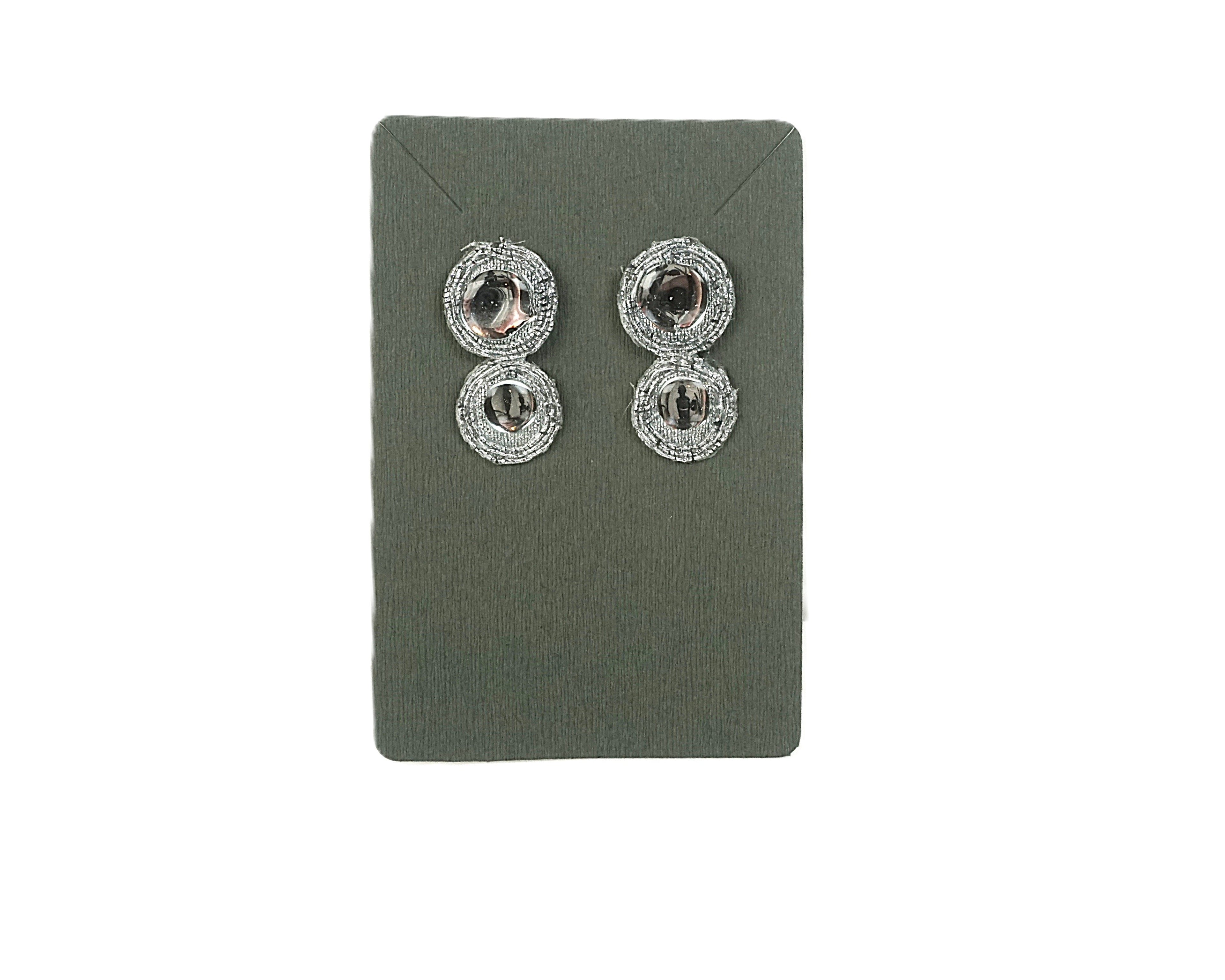 Orecchini DELHI - tondo doppio argento