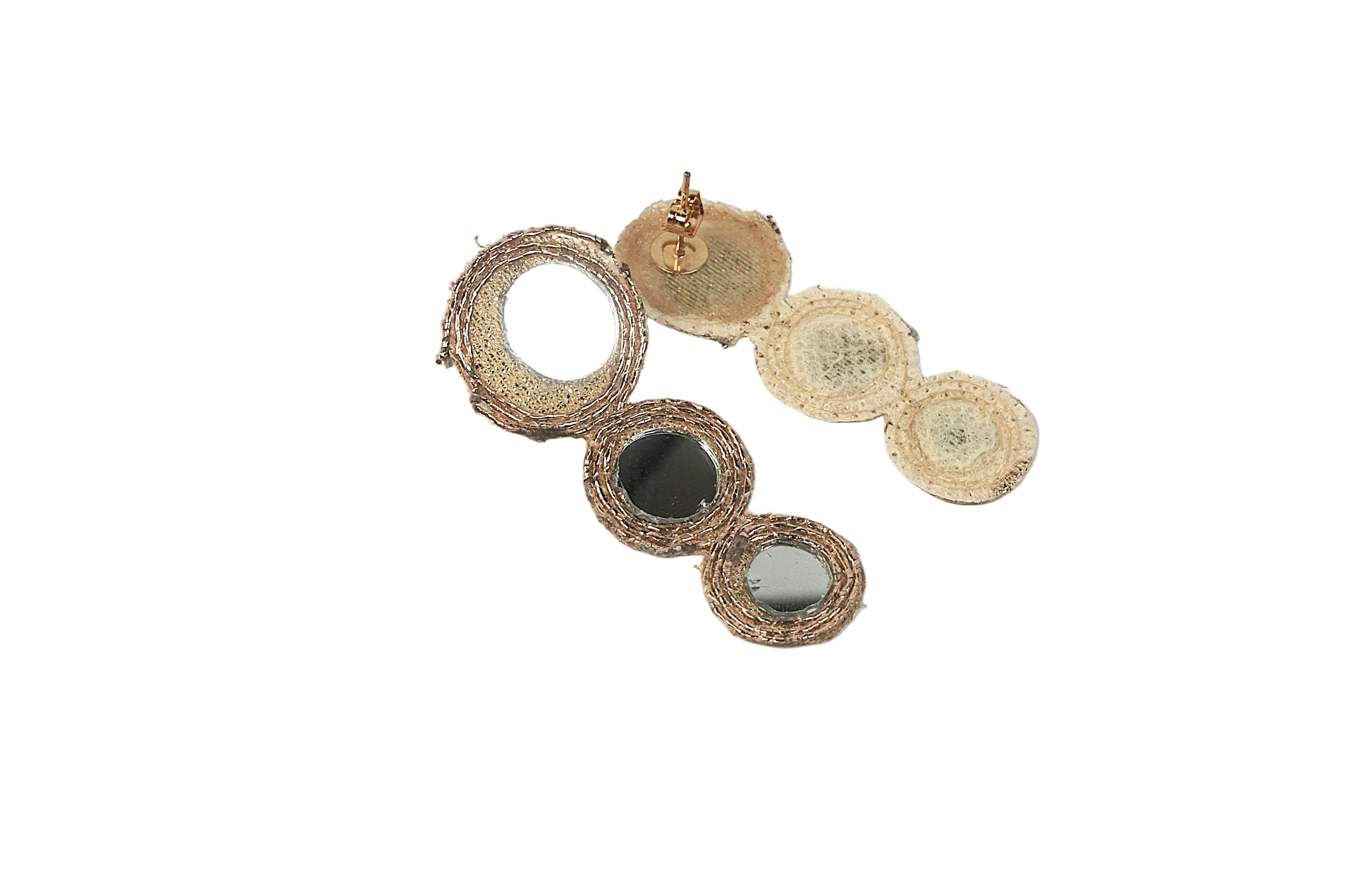 Orecchini DELHI - tondo triplo cascata oro