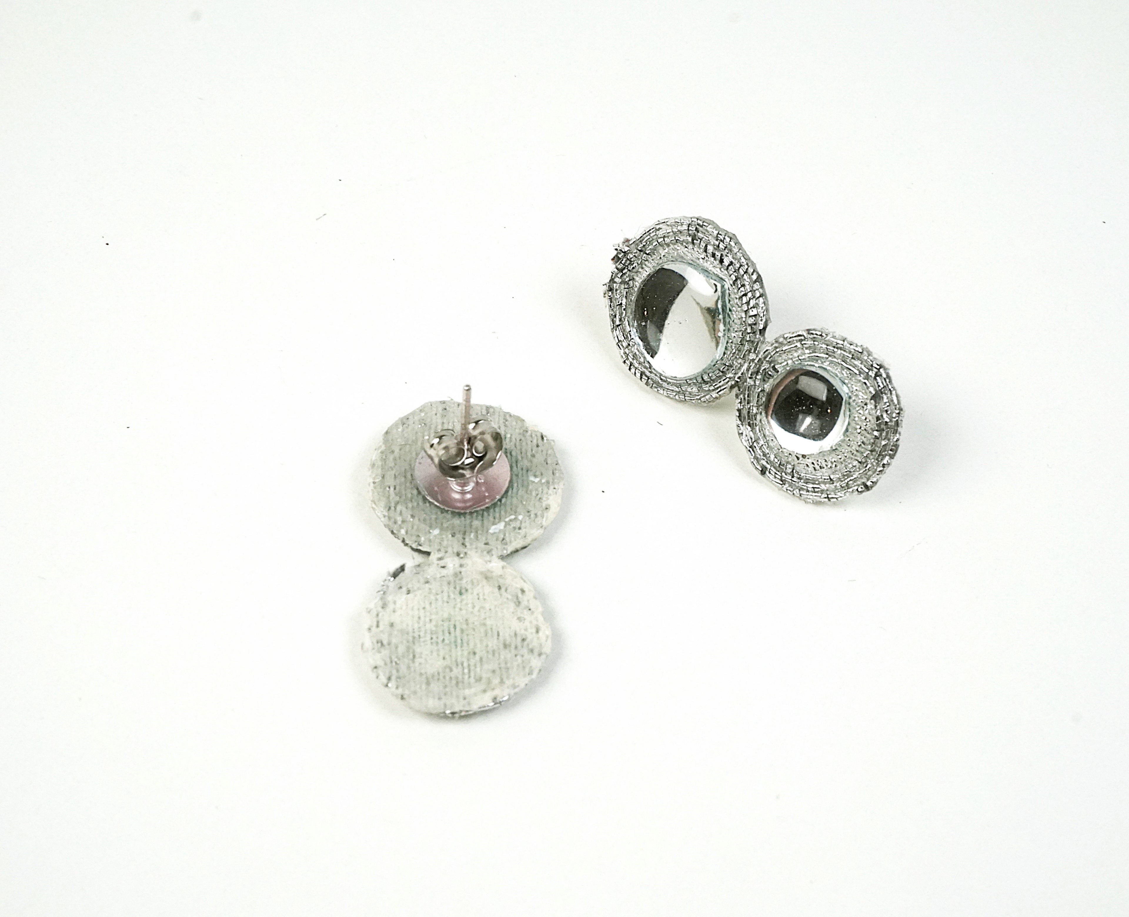 Orecchini DELHI - tondo doppio argento