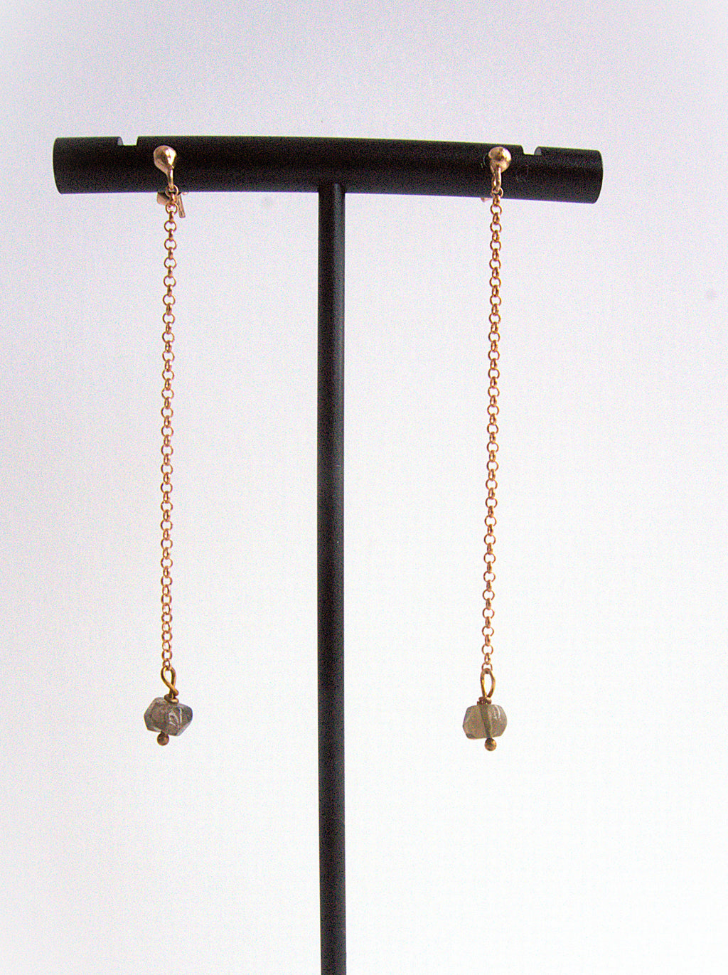 Orecchini lunghi - quarzo fumè