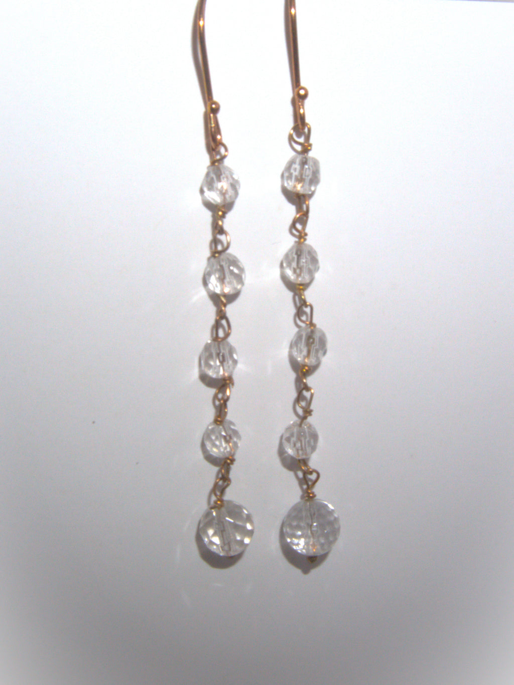 Orecchini rosario cristallo di rocca