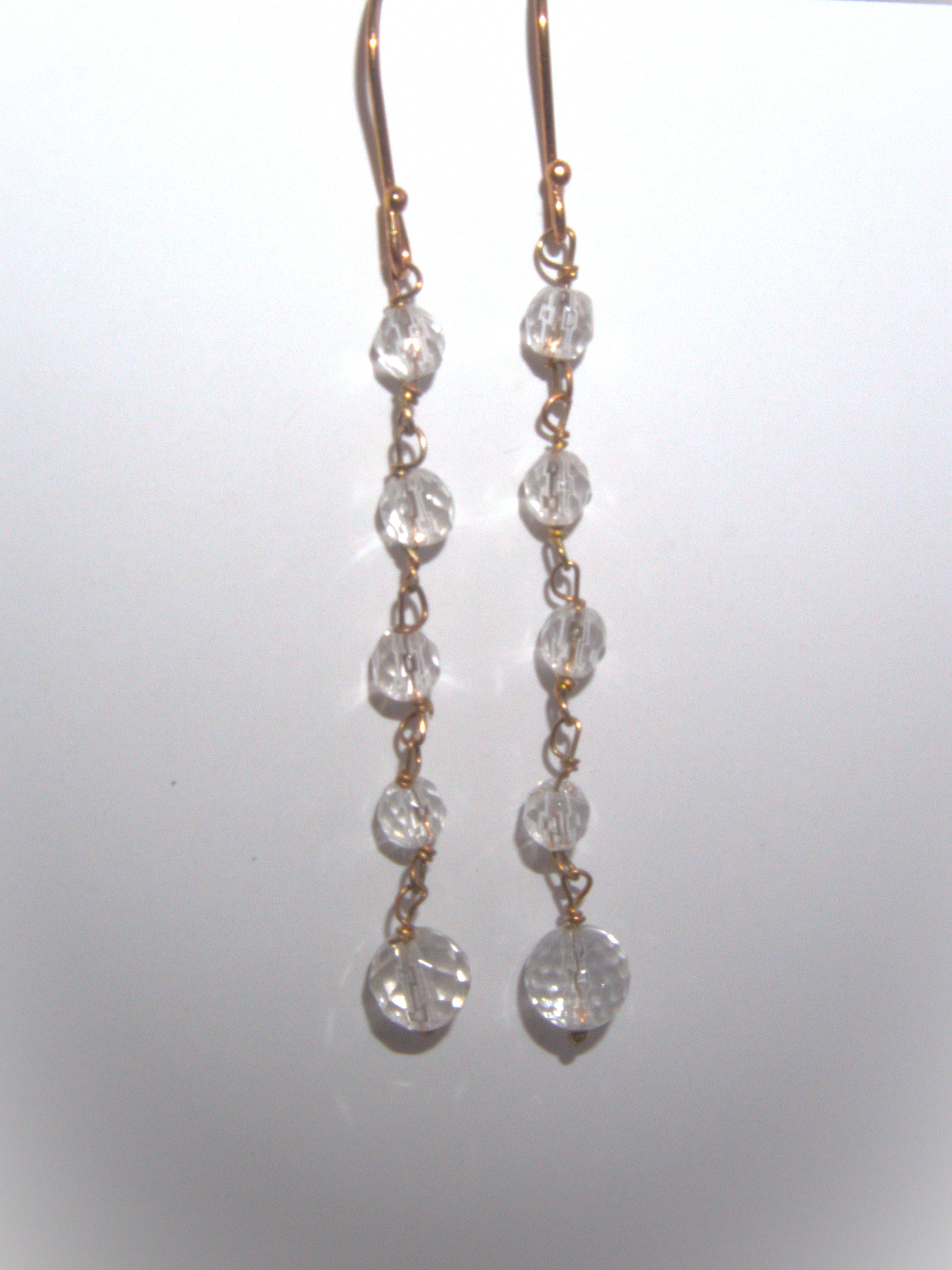 Orecchini rosario cristallo di rocca