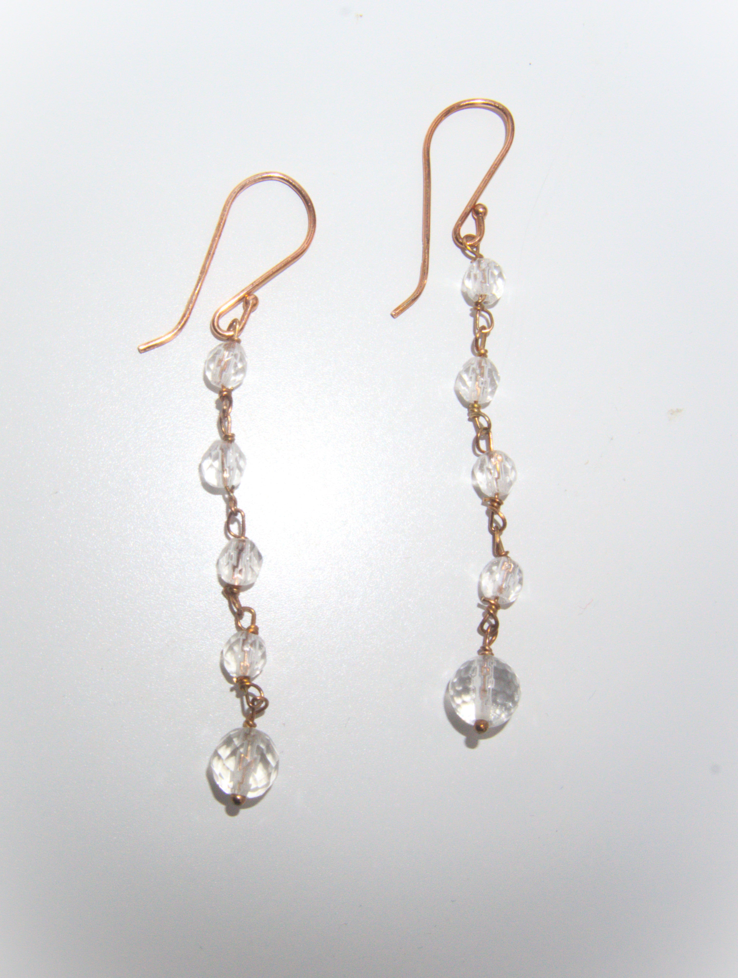 Orecchini rosario cristallo di rocca