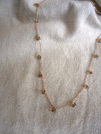 Collana girocollo Ciondolini con cuori di zirconi marroni - oro rosa