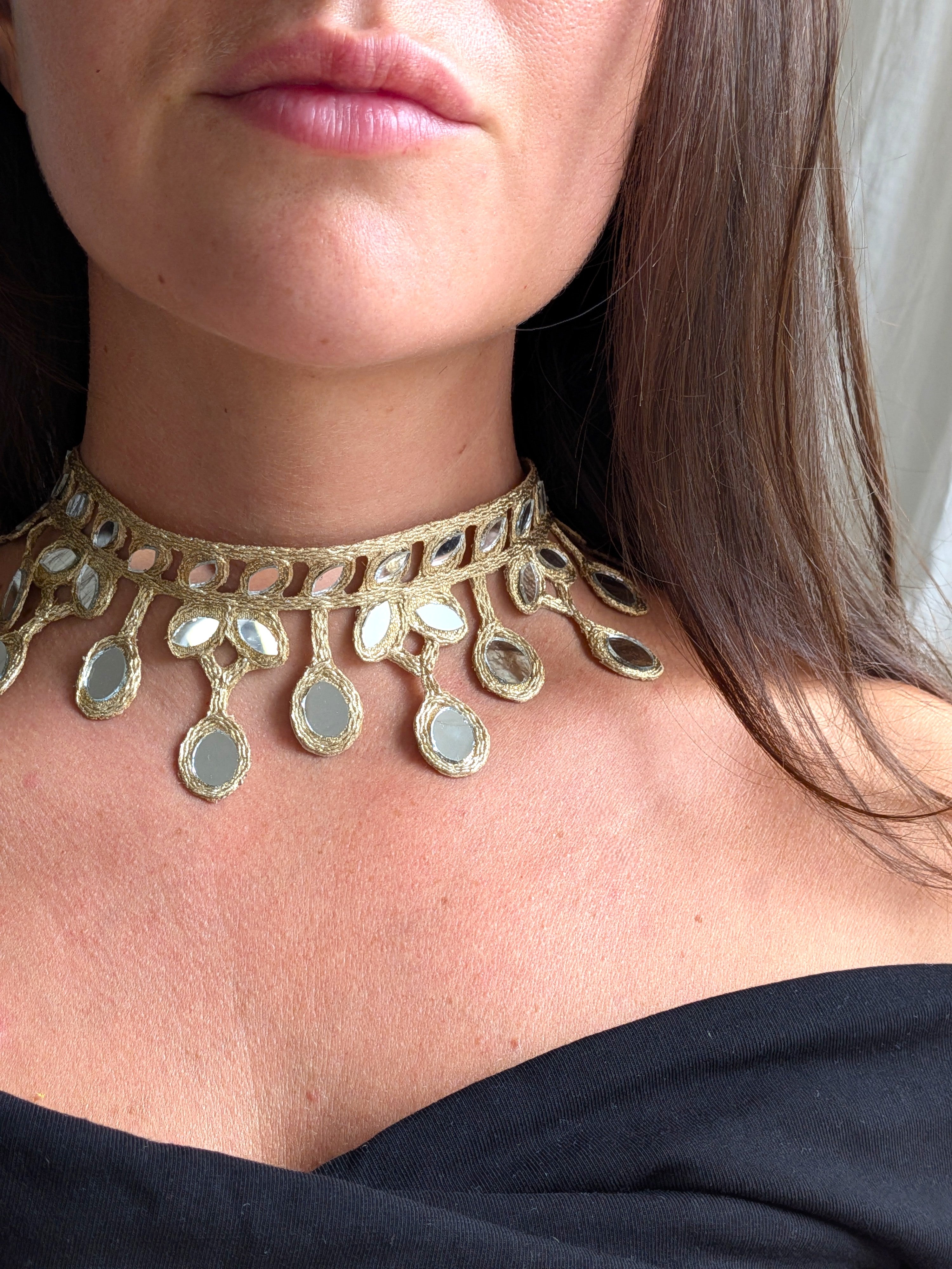 Collana Gocce floreali oro rosa