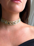 Collana Choker Rombi e Cerchi - Oro