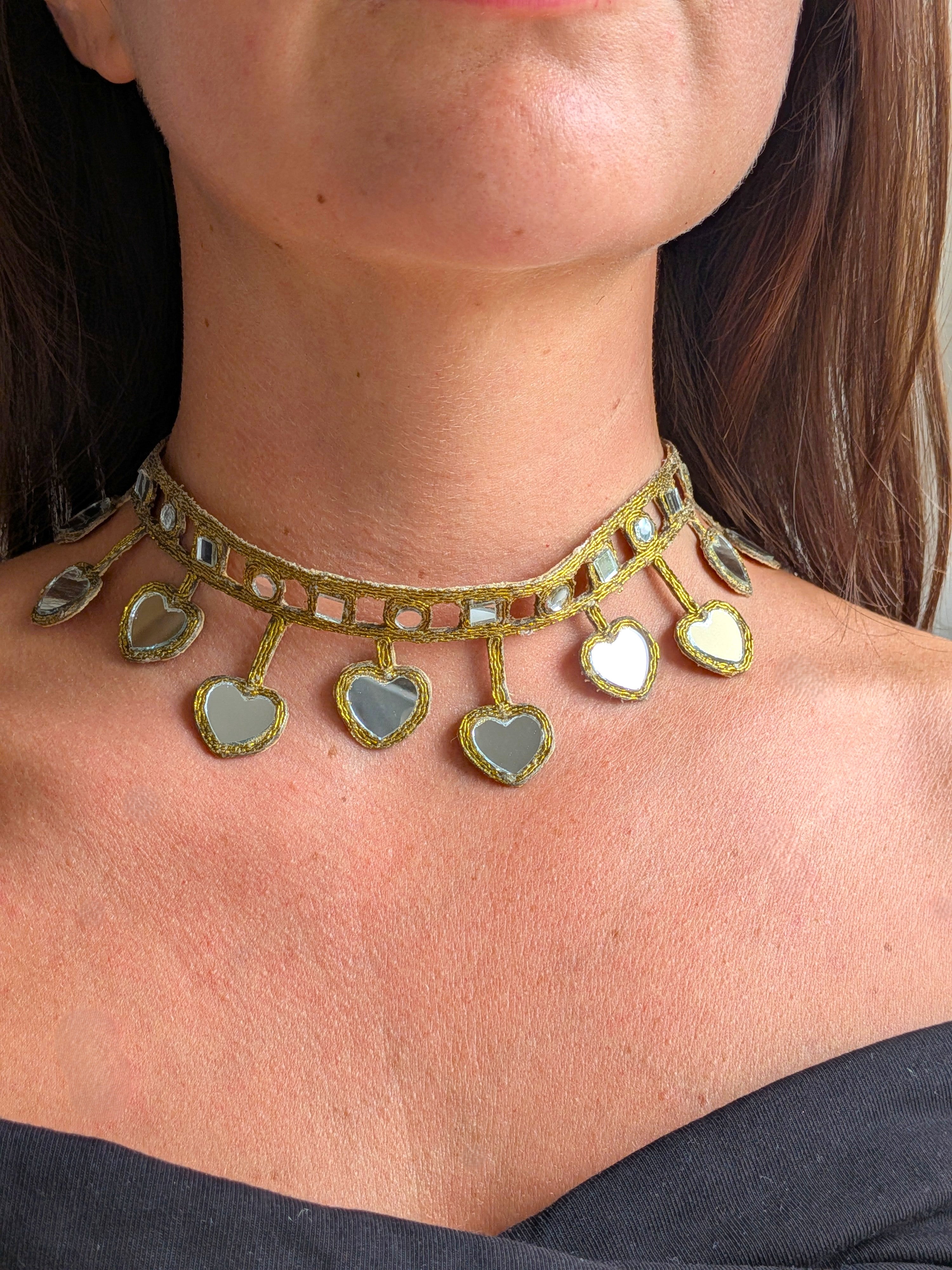 Collana Cuori pendenti oro