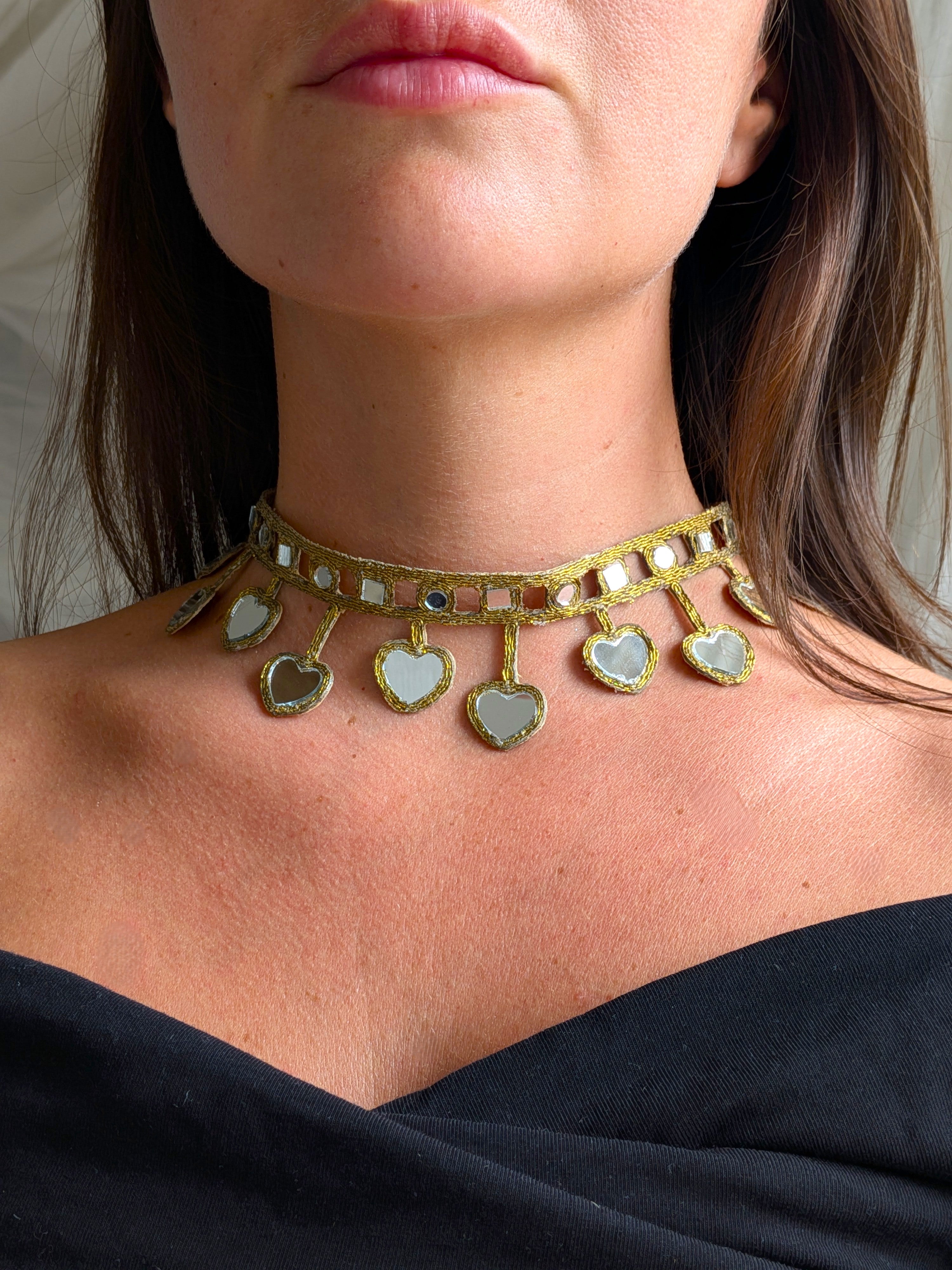 Collana Cuori pendenti oro
