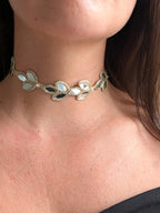 Collana Foglie di Ulivo - oro chiaro