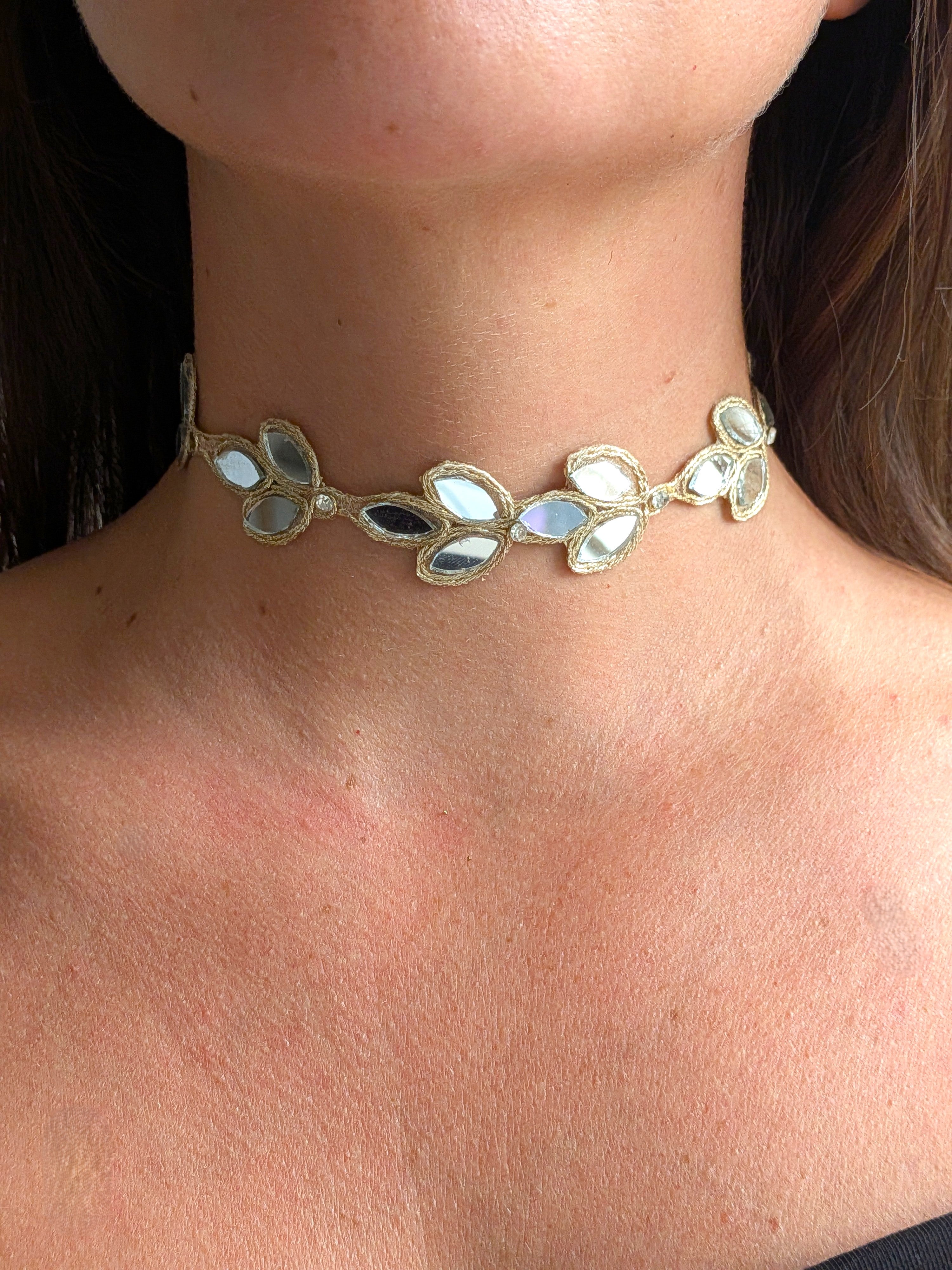 Collana Foglie di Ulivo - oro chiaro