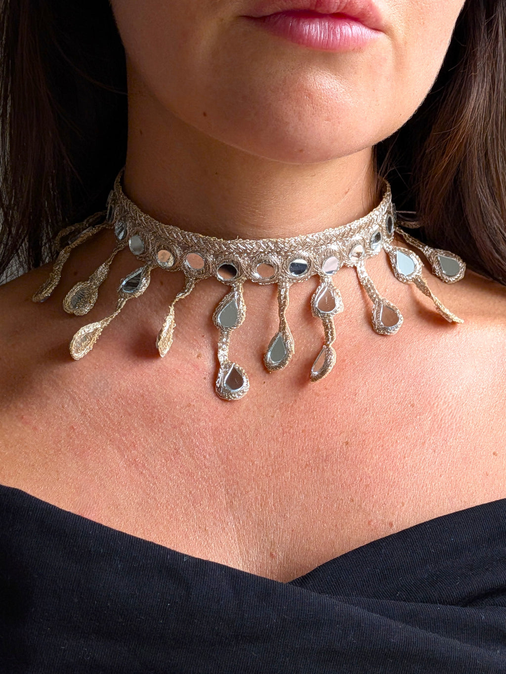 Collana Gocce pendenti - oro rosa