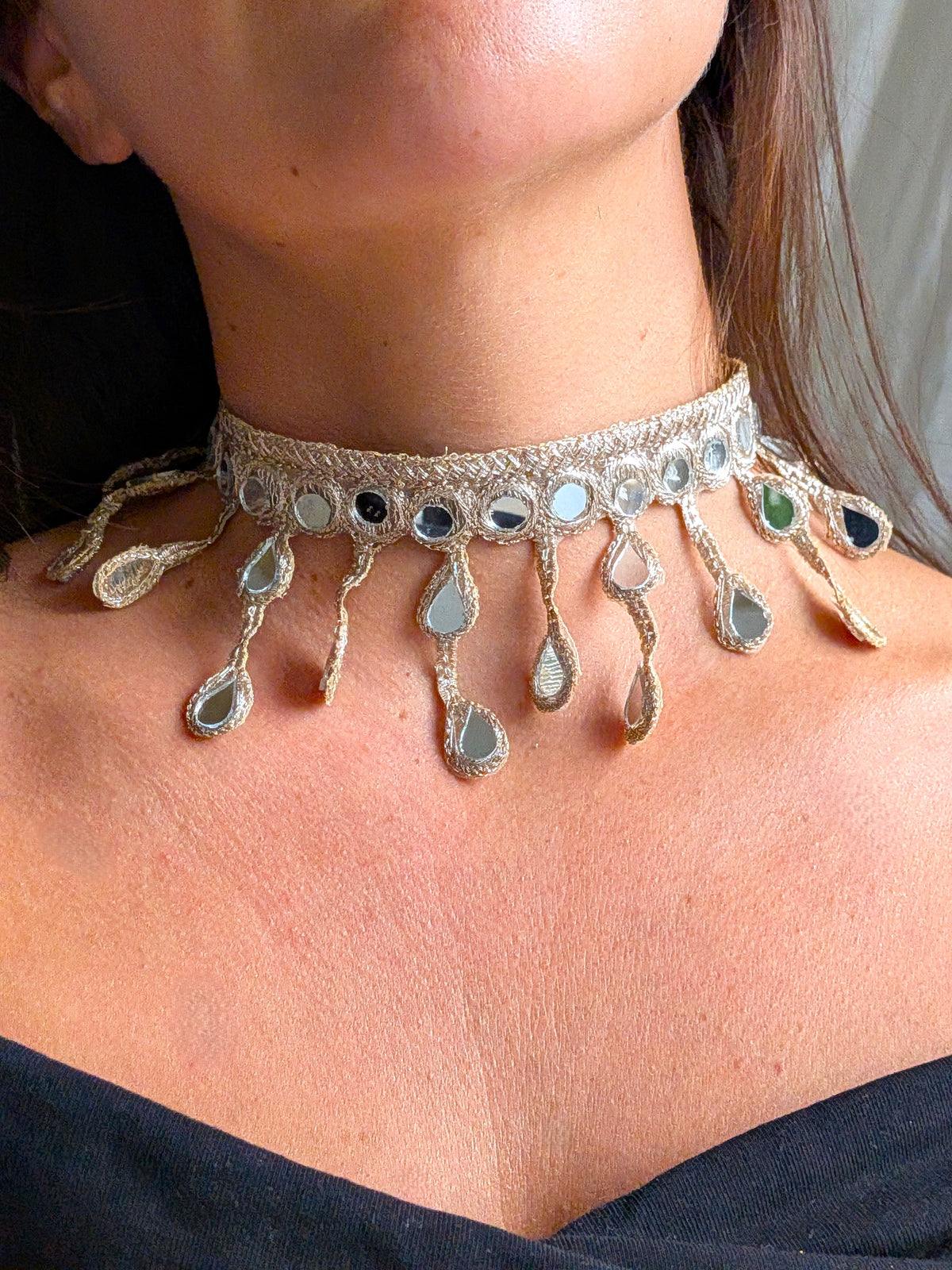 Collana Gocce pendenti - oro rosa