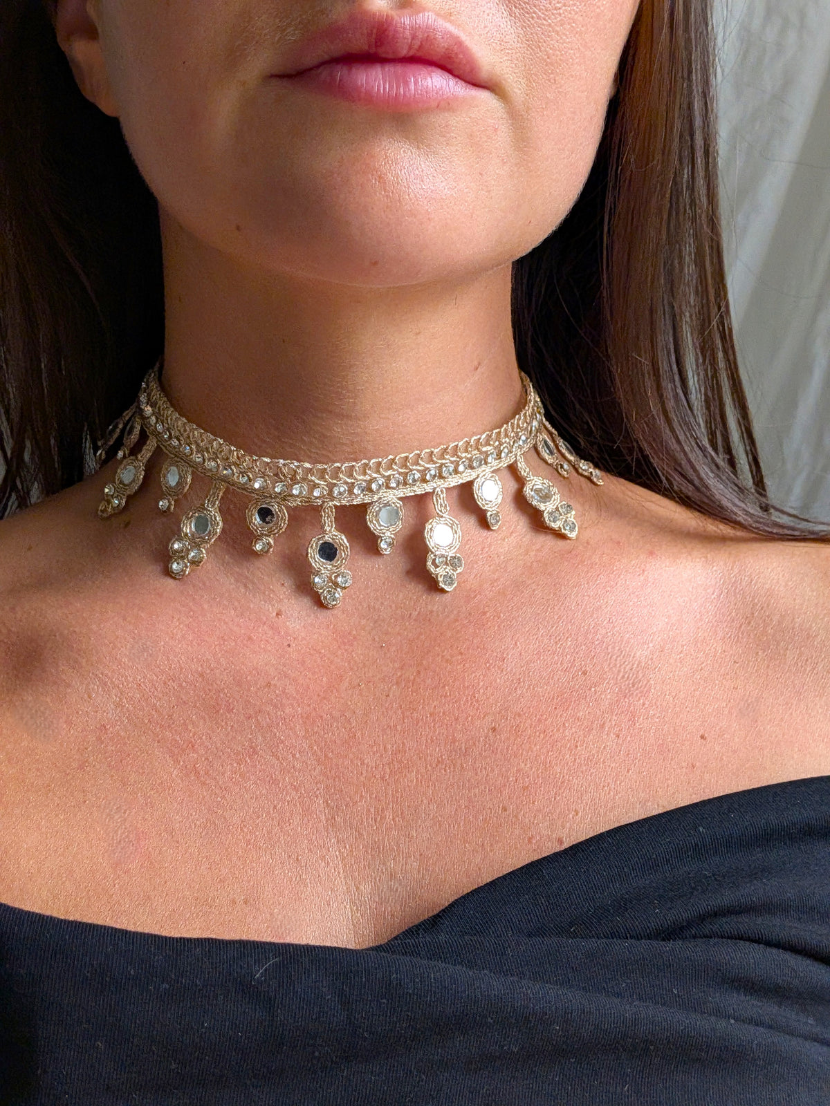 Collana Frange tonde - oro rosa