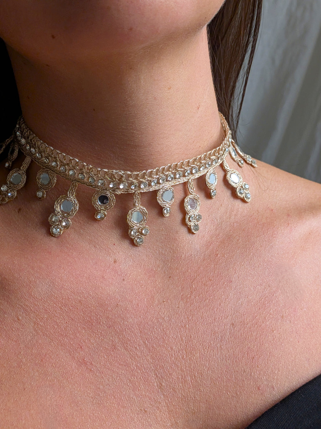 Collana Frange tonde - oro rosa