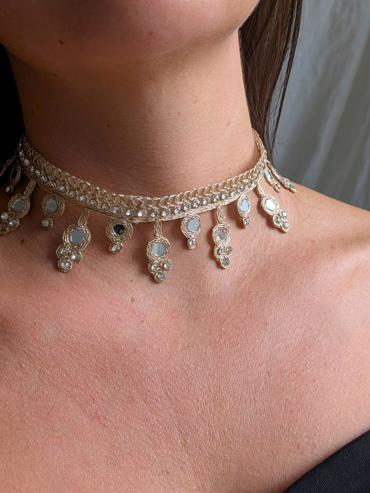 Collana Frange tonde - oro rosa