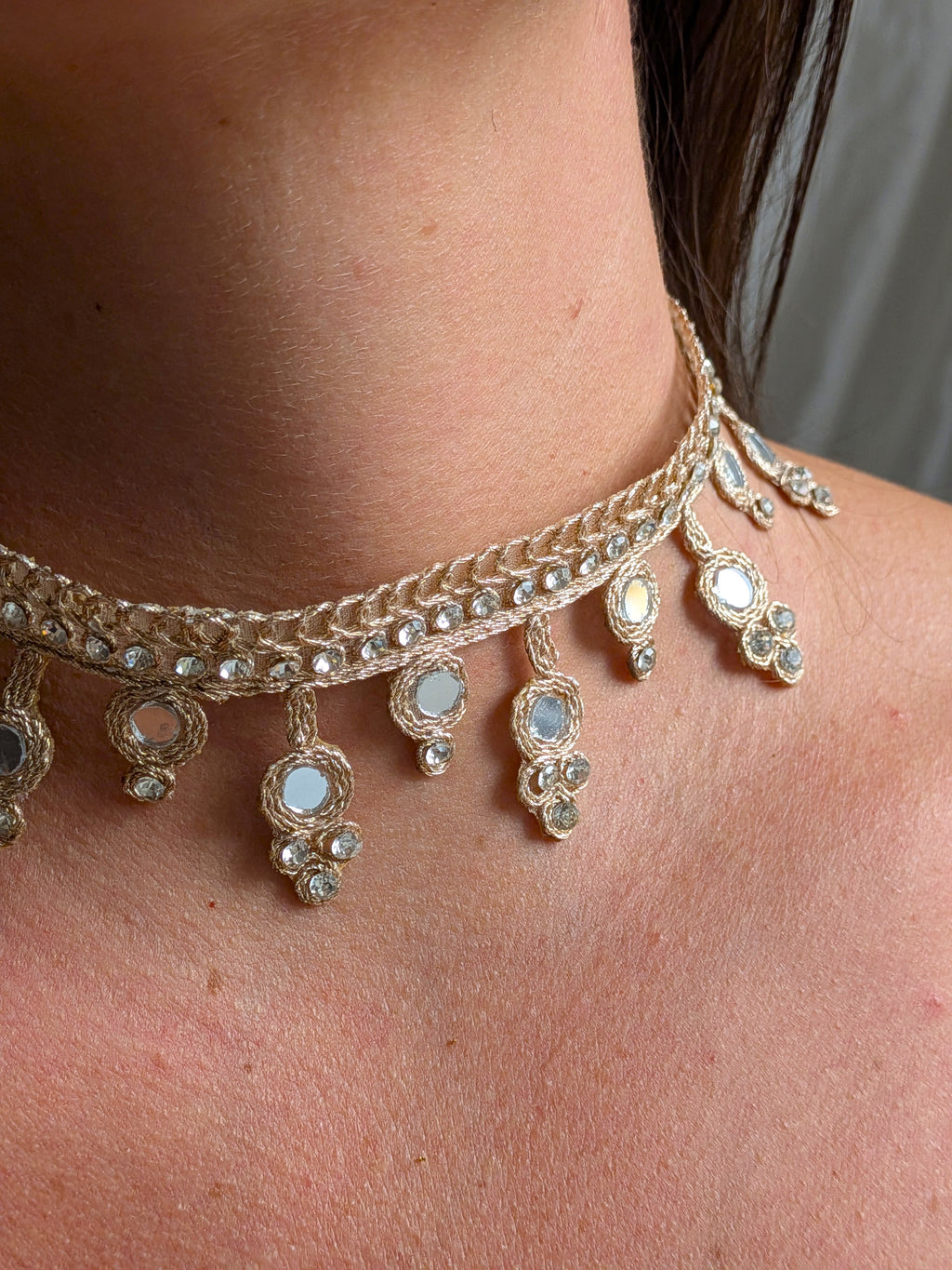 Collana Frange tonde - oro rosa