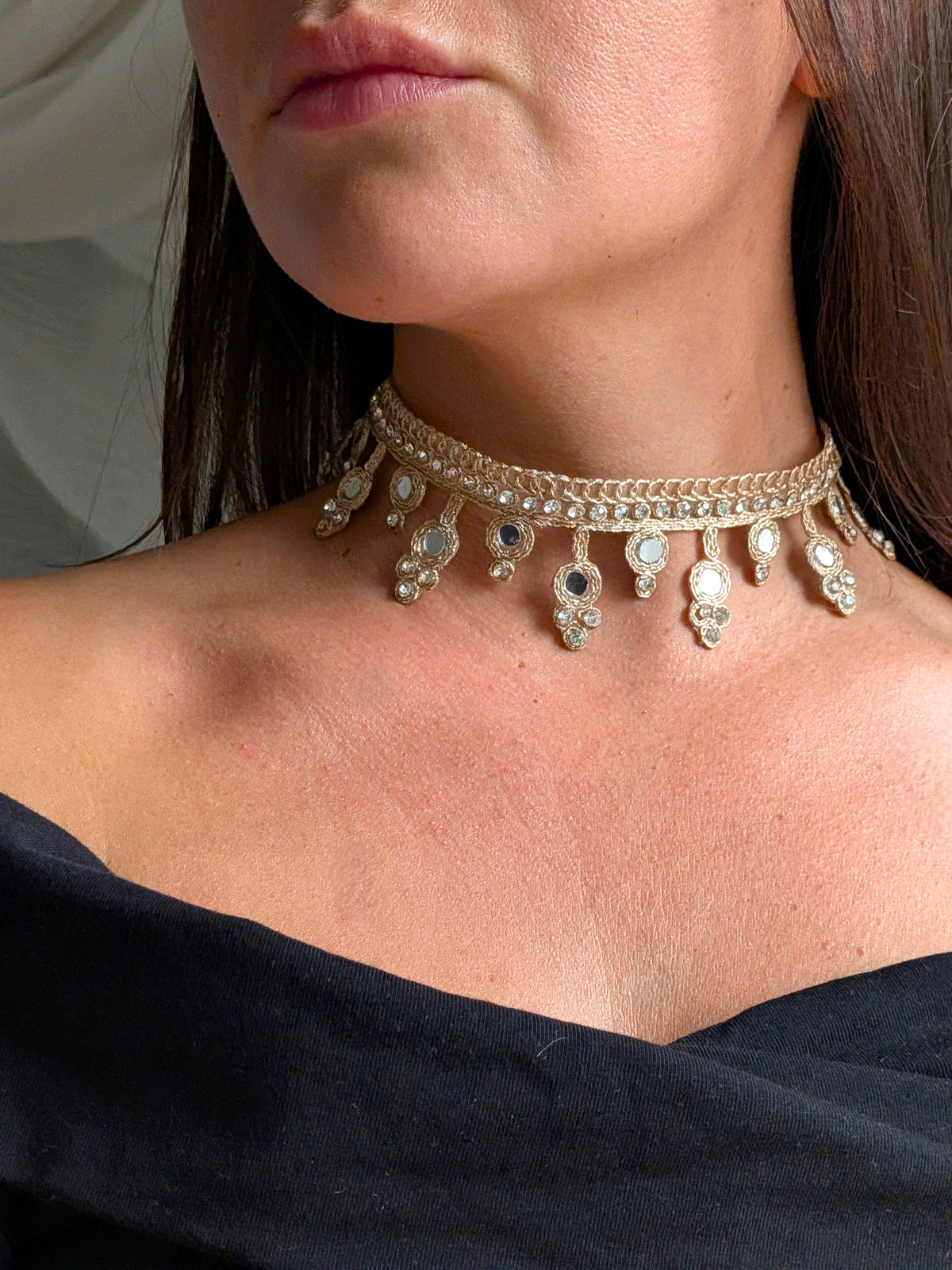 Collana Frange tonde - oro rosa