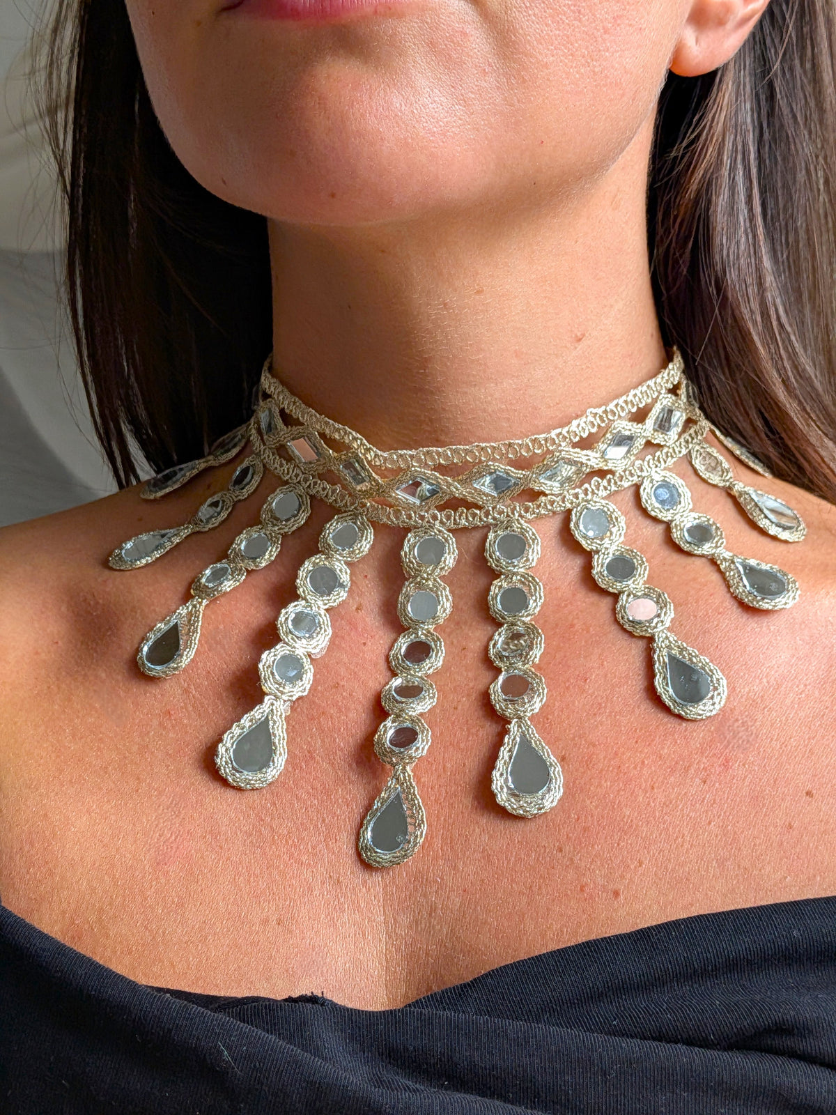 Collana Cascata di Luce - oro chiaro