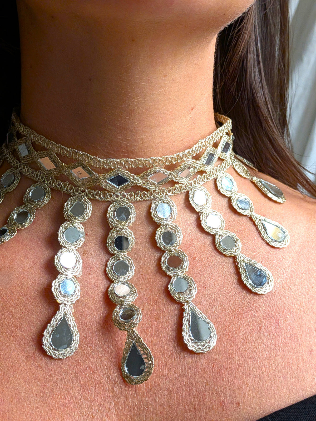 Collana Cascata di Luce - oro chiaro