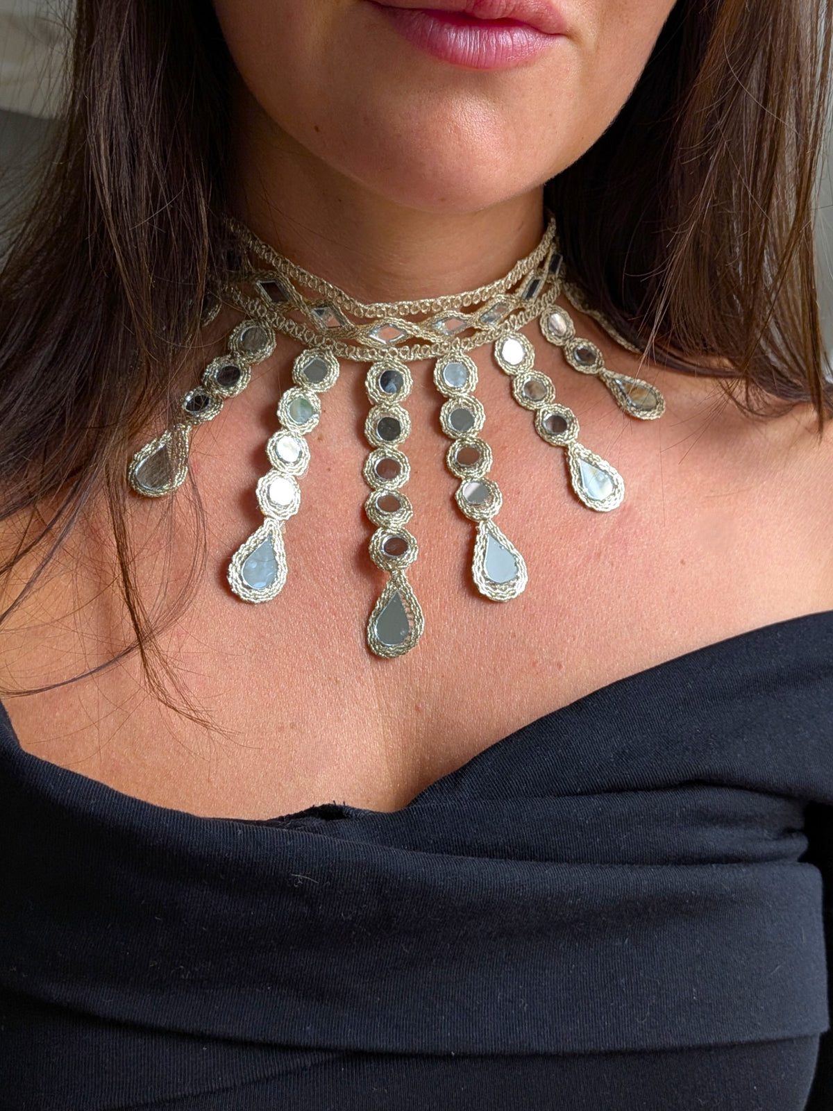 Collana Cascata di Luce - oro chiaro