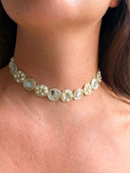 Collana Fiori Specchi e Perline - variante 1