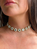 Collana Fiori Specchi e Perline - variante 2