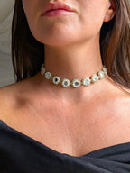 Collana Fiori Specchi e Perline - variante 2
