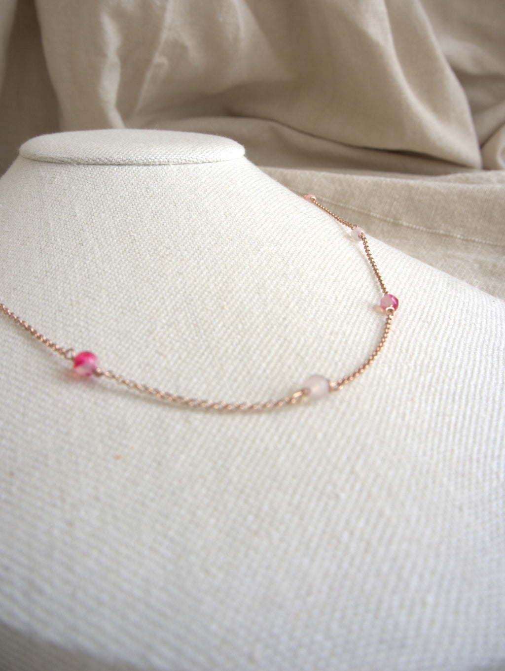Collana Alternata - agata fucsia