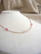 Collana Alternata - agata fucsia