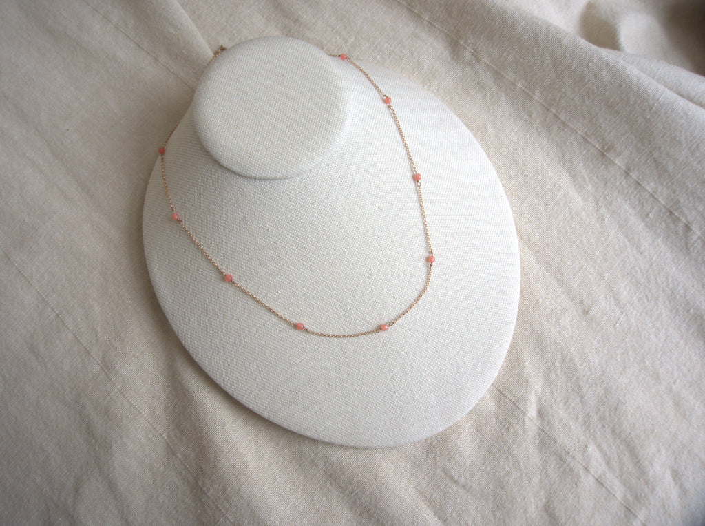 Collana Alternata - agata rosa salmon