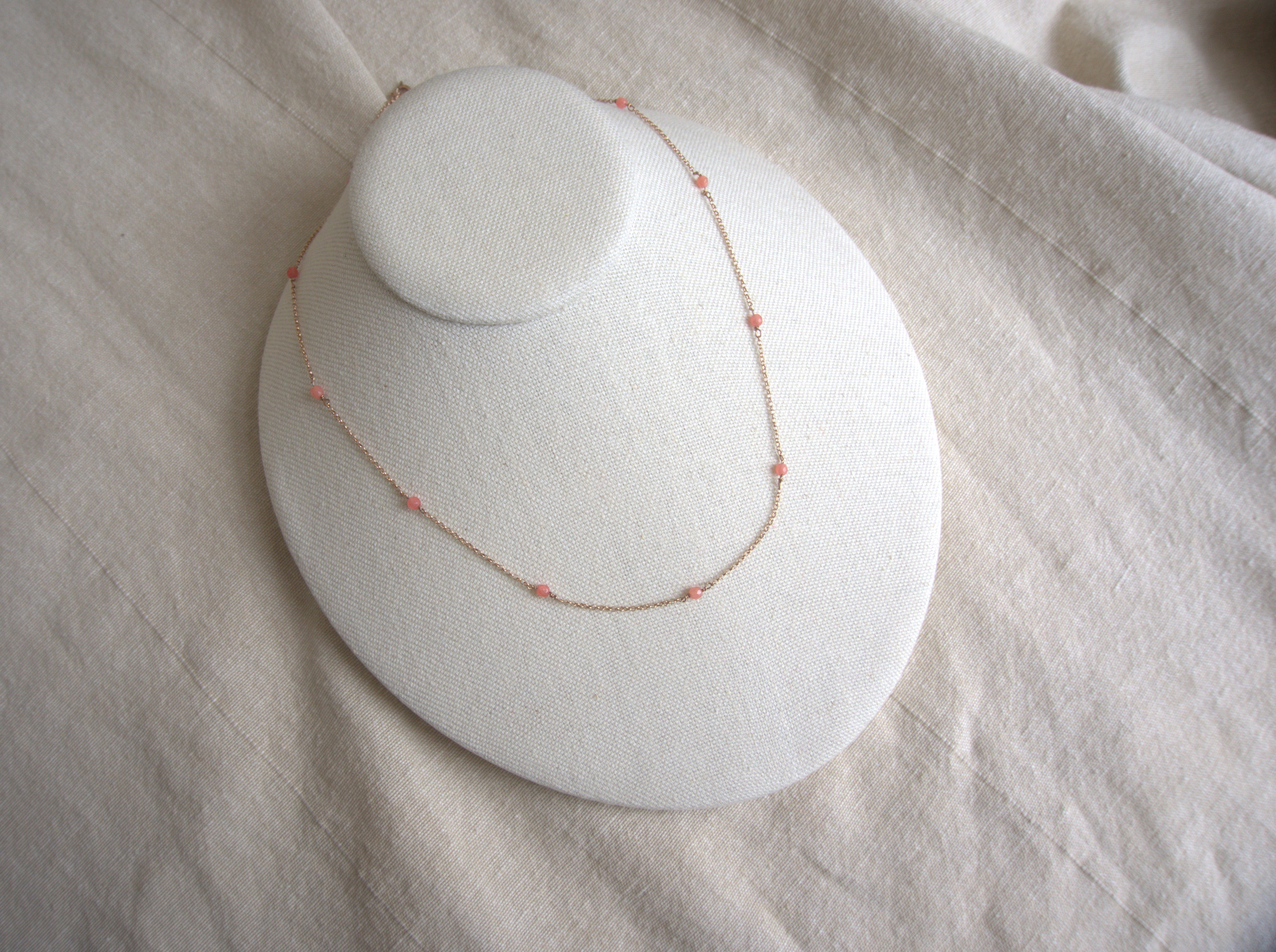 Collana Alternata - agata rosa salmon