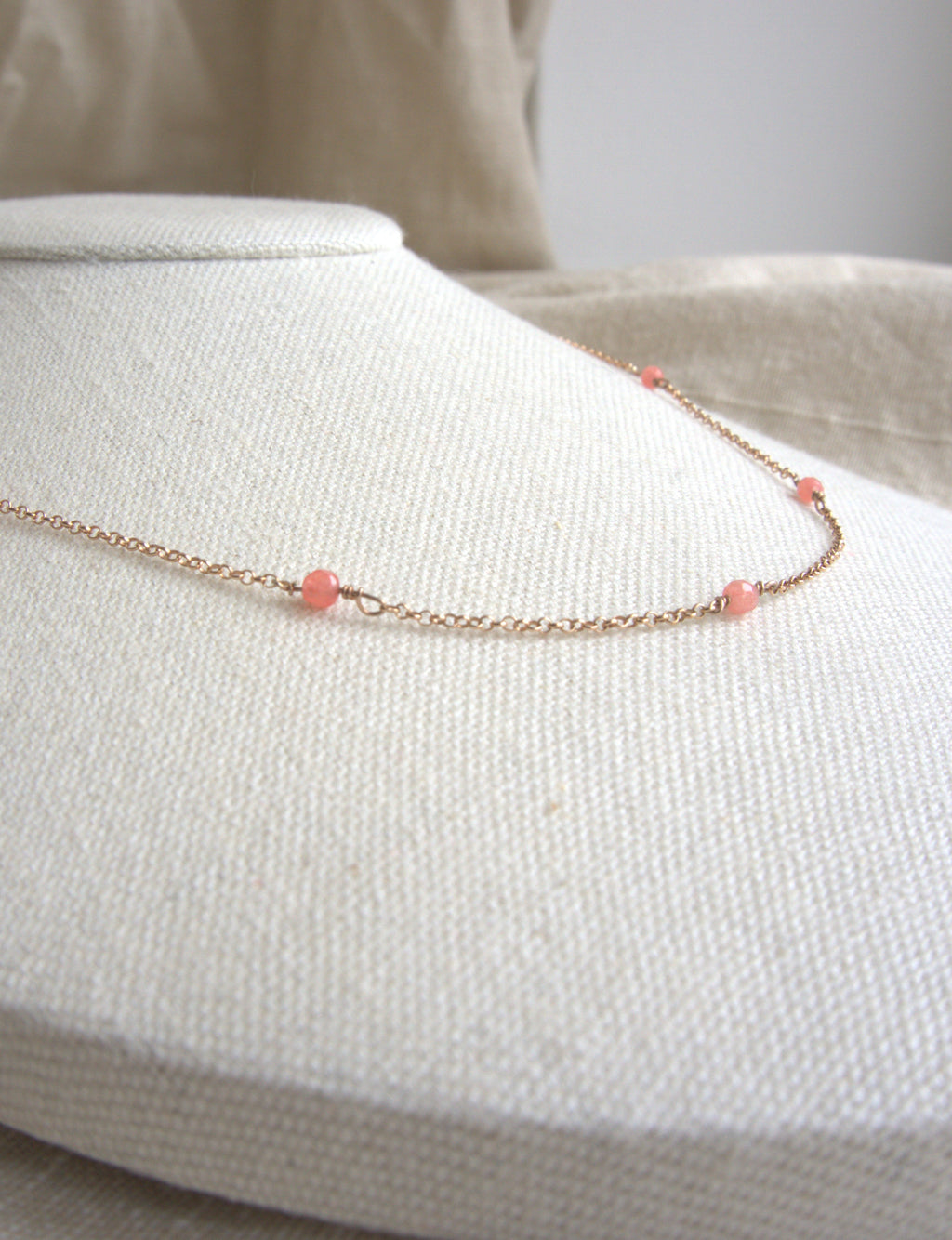 Collana Alternata - agata rosa salmon