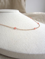 Collana Alternata - agata rosa salmone