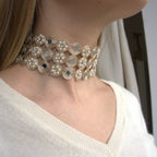 Collana Fiori Specchi e Perline - variante 2