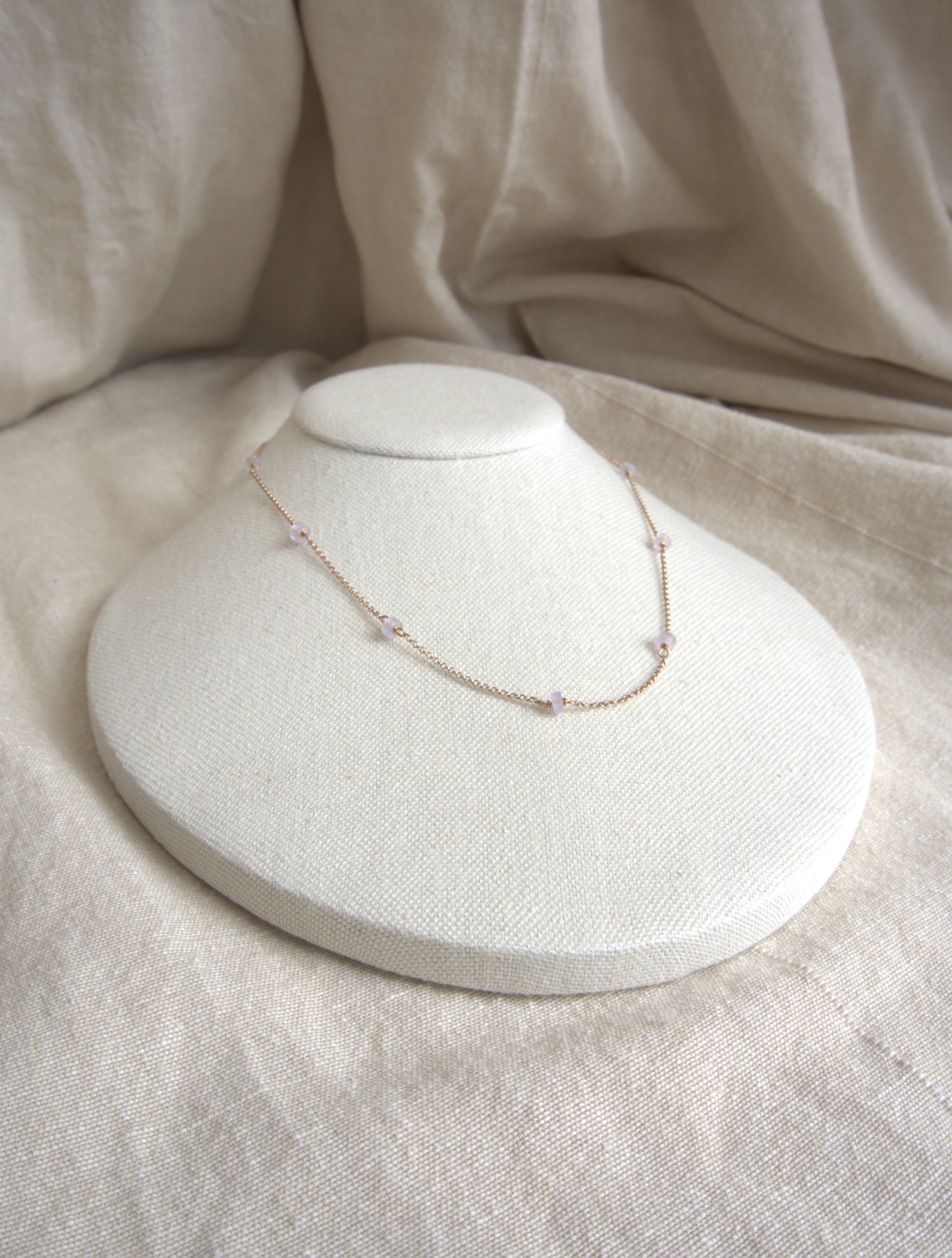 Collana Alternata - ametista rondelle